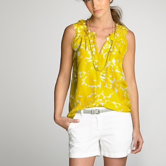 J. Crew Tops - J. Crew Silk garland gladiola-print Top Sz 4